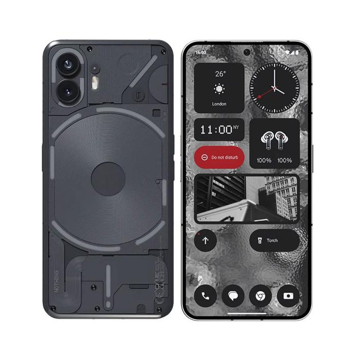 Nothing Phone 2 Black front and back
