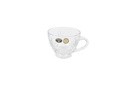 Bohemia crystal coffee cup set with saucer, 12 pieces - clear