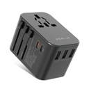 محول مرلين العالمي 3 يو اس بي +2  تيب C + 8 مقابس كهربائية