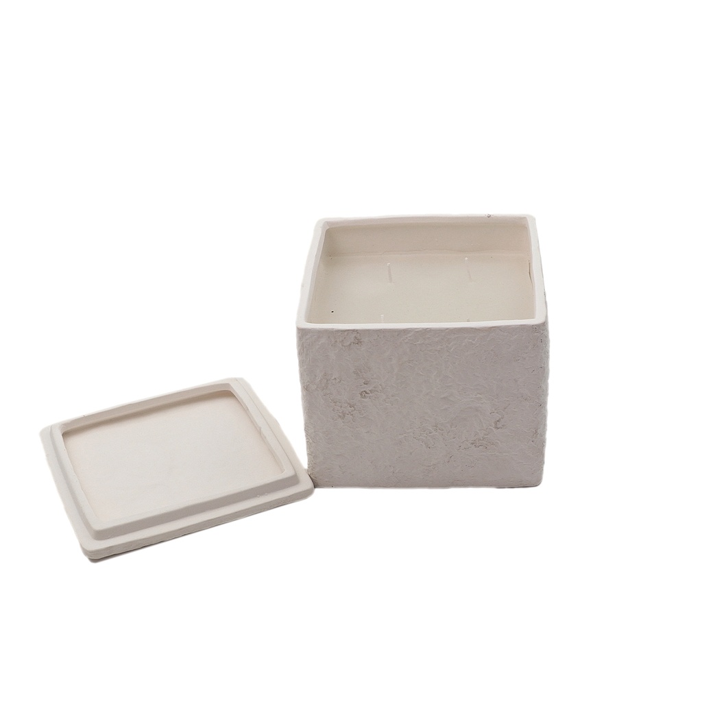 Textured Ceramic Candle  15x15 cm