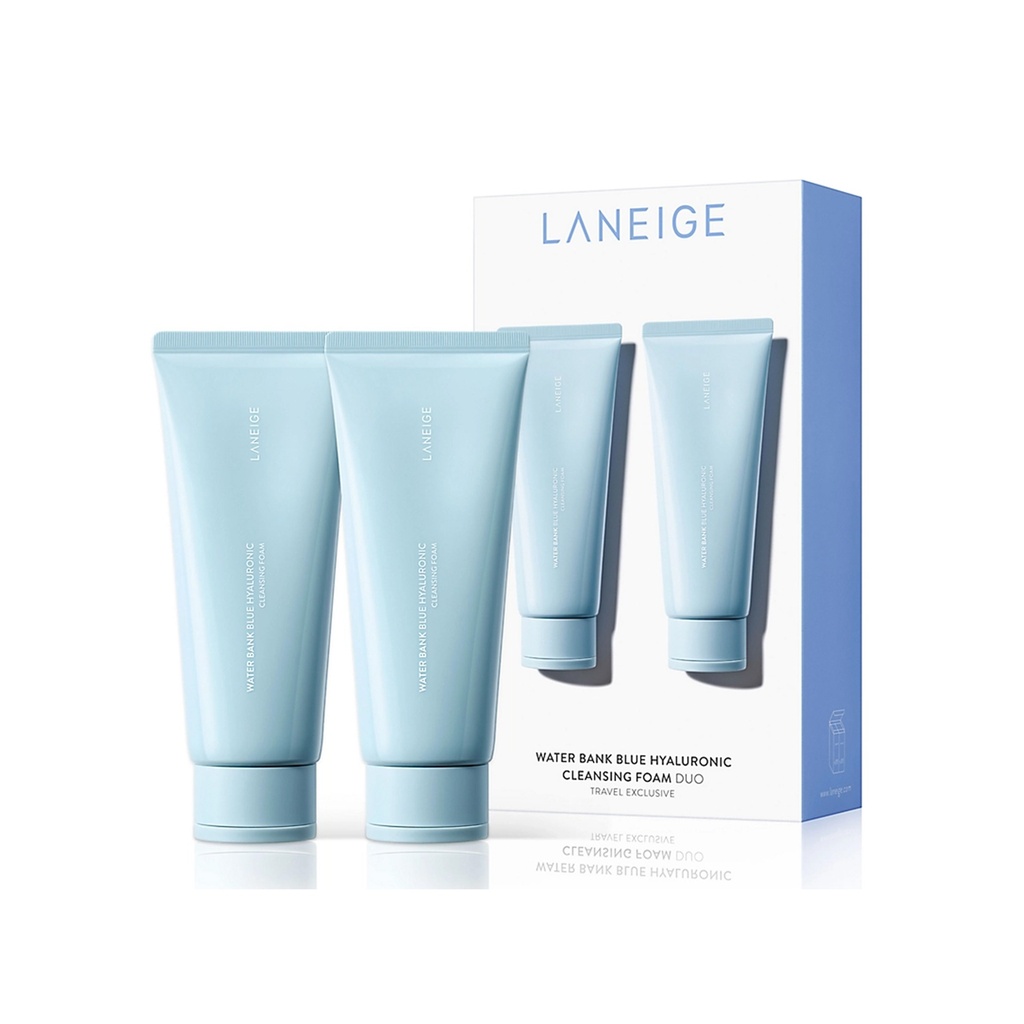Laneige Water Bank Blue Hyaluronic Cleansing Foam Duo Travel Exclusive