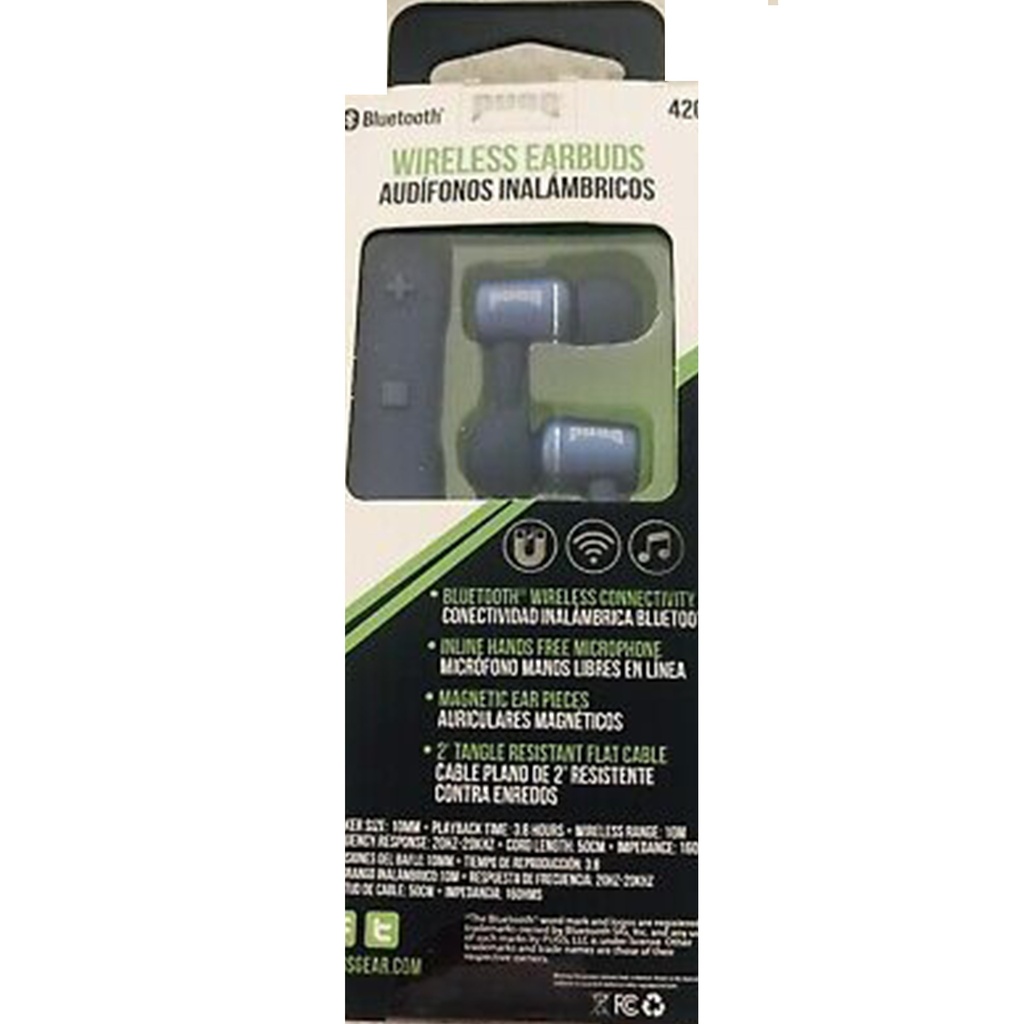 Pugs Wireless Earbuds 420 Bluetooth Wireless Connectivity