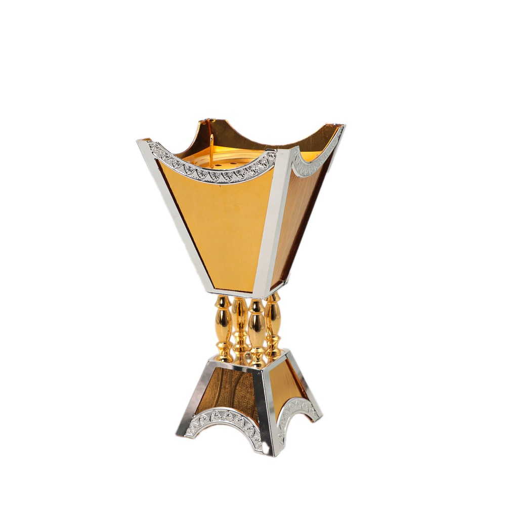 Large size incense burner, golden color, Saif Home