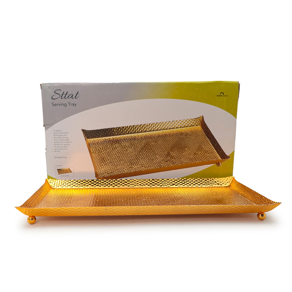 Stat Hammered Serving Tray 47 x 26 x 3.9 Cm