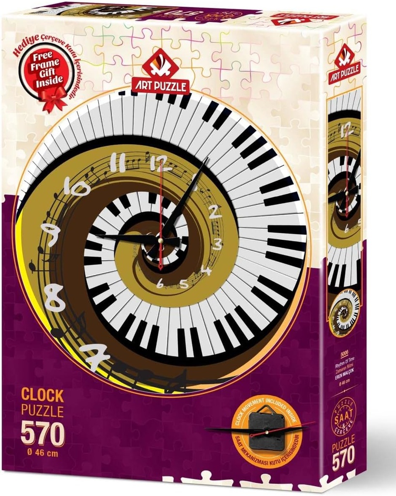 Art Puzzle Rhythm of Time 570 Piece Clock Puzzle
