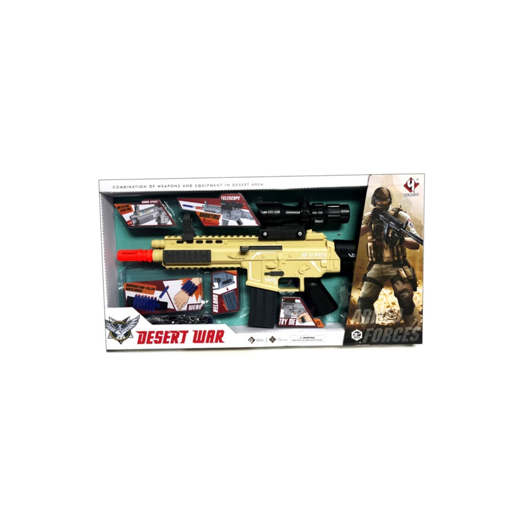 Desert war gun with sound, light, vibration  Kids Toys