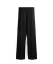 Neoprene-effect straight-leg trousers ** Color :  Black  Size : L **