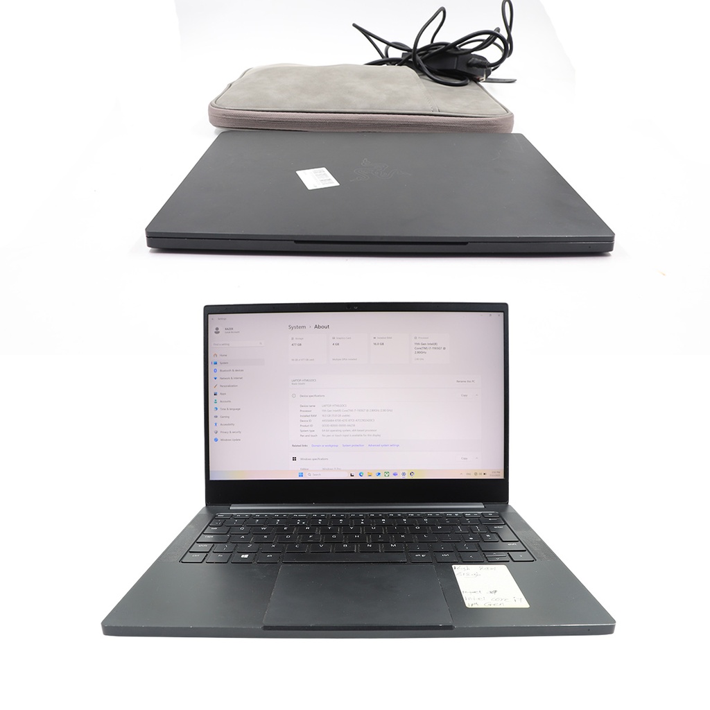 Razer Blads Stealh 13 I7 1165G7 16 gb ram screen 120 HZ, Intel Iris Xe graphic  GTX 1650 Ti With Max Q Design 4G Ultra Slim 500 SSD + Charger &Pouch