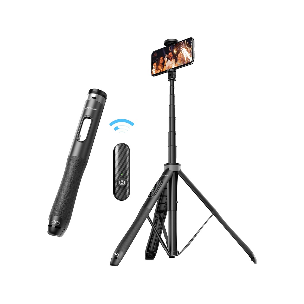 Atumtek 51 '' Selfie Stick Tripod, All In One Extendable Phone Tripod