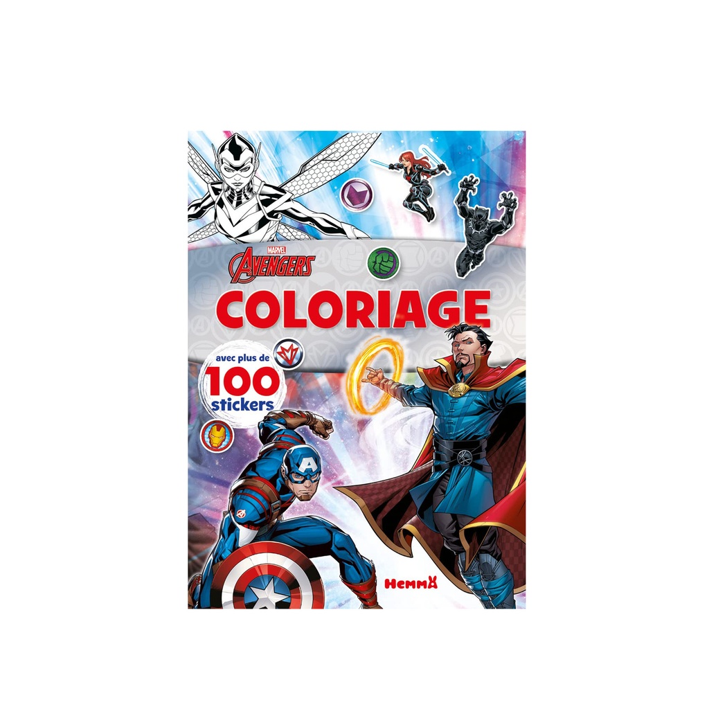 Marvel Avengers Color Book + 100 Stickers Hemm