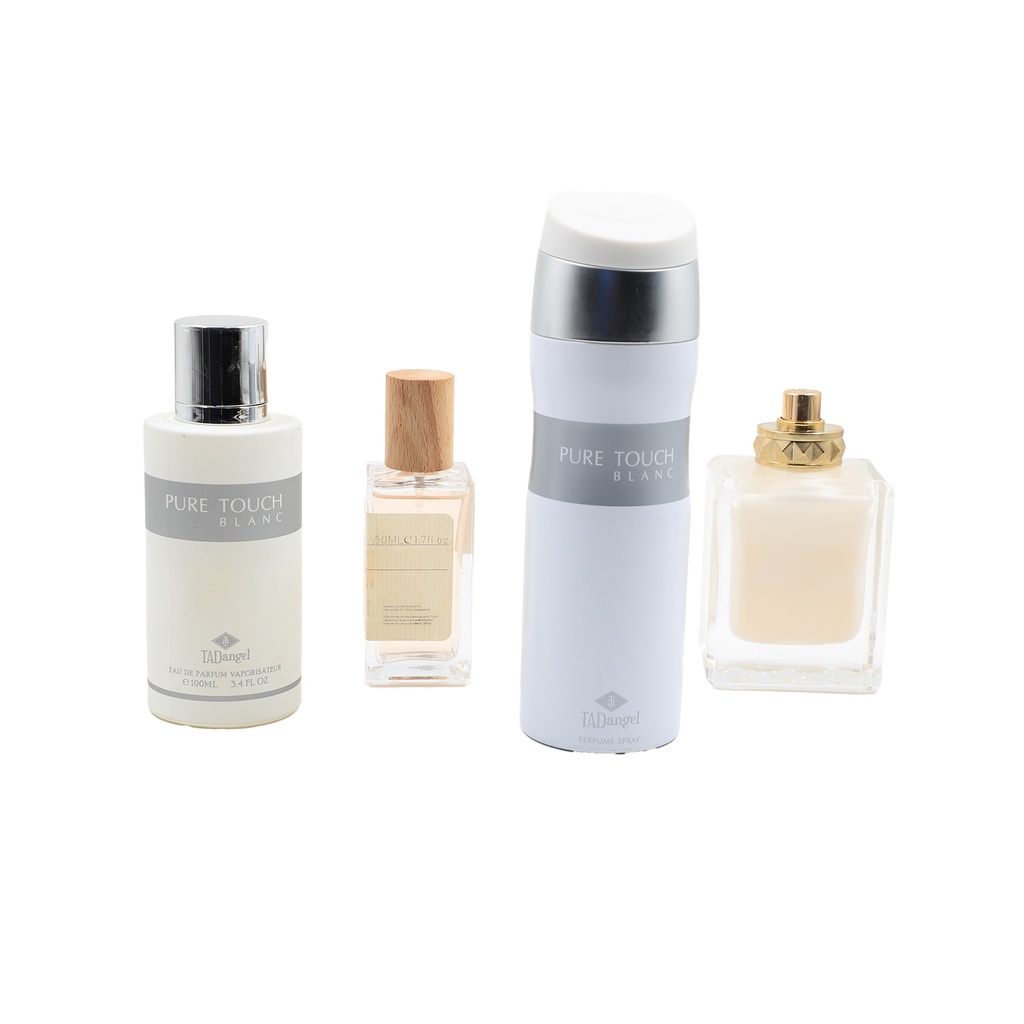 Pure Touch blanc Tadangel + Perfume Spray+ Shin Mang Eau De Cologne  +Delice Nacte 4 Pcs