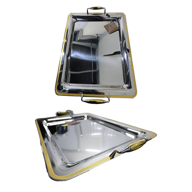 Tresors Bordeau Gold Rectangular Tray 1400/05 Made In Itali