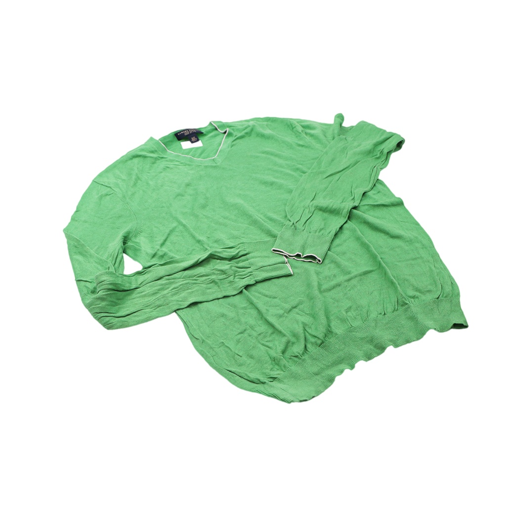 Banan Republic Silk Linen Soie Et Lin Woman T-Shirt Green S/P