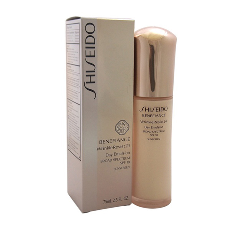 Shiseido Benefiance WrinkleResist24 ، مستحلب نهاري واسع الطيف SPF18 واقي من الشمس 75 مل
