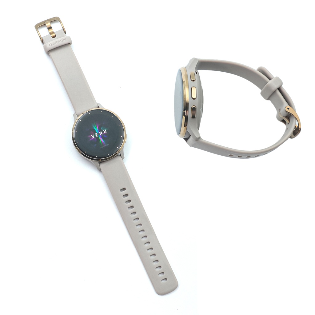 Garmin Venu 3S Soft Gold Stainless Steel Bezel 1.2-Inch AMOLED Touchscreen Display Smart Watch