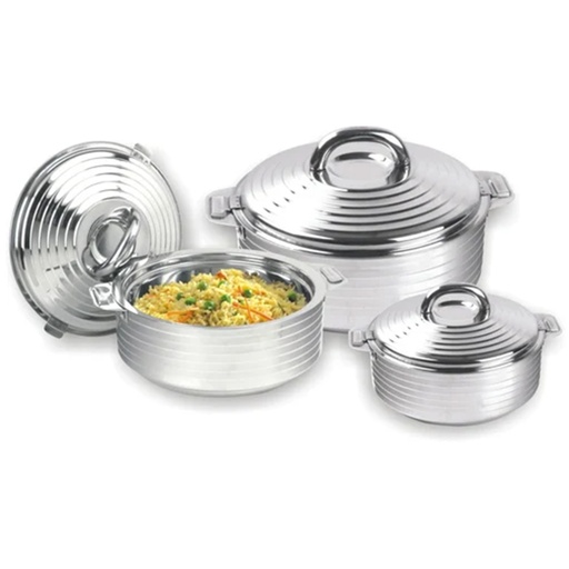 3 Piece Round Silverline Stainless Steel