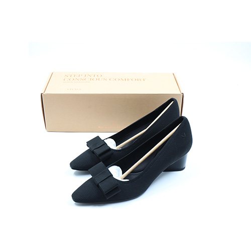 Vivaia Pointed-Toe Chunky Heels, Color:Black, Size: EU38