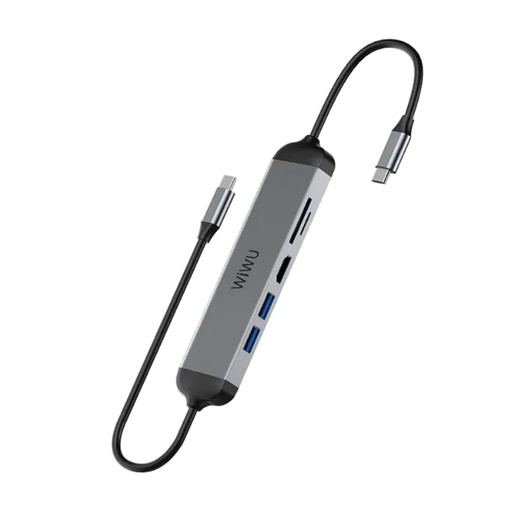 WiWu Alpha 5 in 1 USB-C Hub A521H