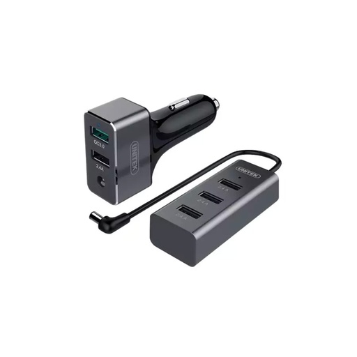 UNITEK USB 60W 5 Ports Car Charger (1 Port QC3.0 + 4 Port 2.24A) Black Y-P530A