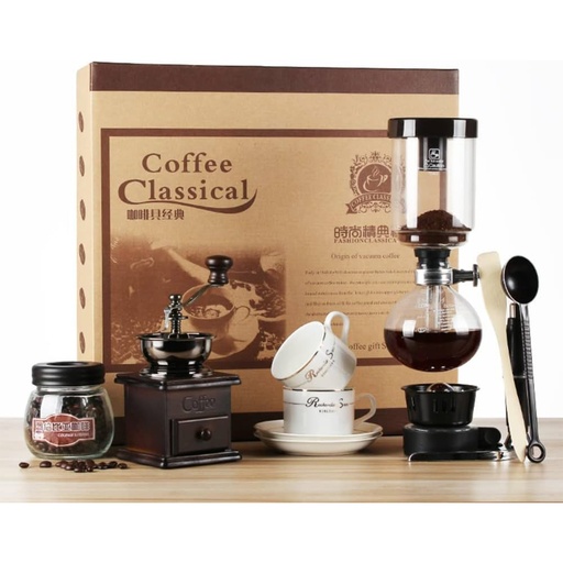 Hand Grind Siphon Coffee Maker Set, Siphon Coffee Maker Gift Set, Including Coffee Siphon Pot