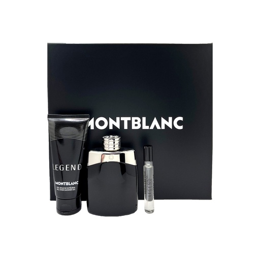 MontBlanc 100 ml 3.3 Fl.OZ Eau De Toilette +Legend Montblanc All-Over Shower Gel 100 ml 3.3 Fl.Oz + Eau De Toilette 7.5 ml