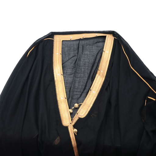 Mens Sleeve Arabian Bisht Black, Saudi Arabia