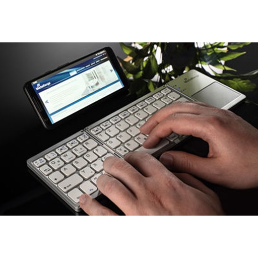 MediaRange Foldable Wireless Keyboard With 63 Keys And Touchpad