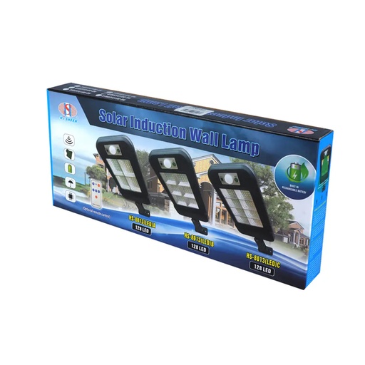 Solar Lampo 6xC0B 6000K With Motion Sensor, Dusk And Remote Control, (1LM)