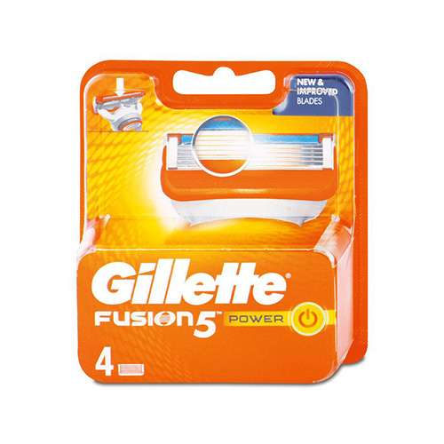Gillette Fusion 5 Power (4 Pieces) New & Improved Blades