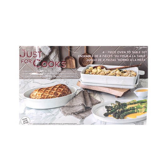 Over & Back “Just for Cooks” 2-piece Oven to Table Set.