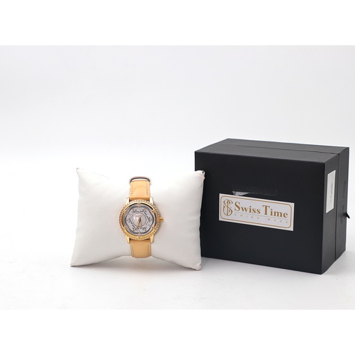 Swiss Time Code Wristwatch ST321-GPwhi/wh