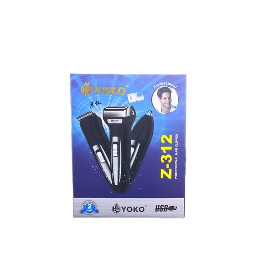 Yoko 3 in 1 Rechargeable Shaver, Hair Clipper, Nose Trimmer
