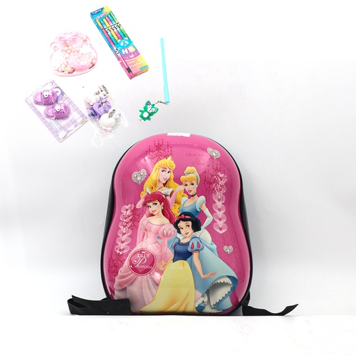 Pink True Princess School Bag With Items