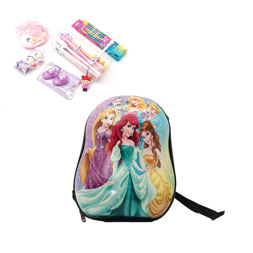 Pink True Princess School Bag With Items