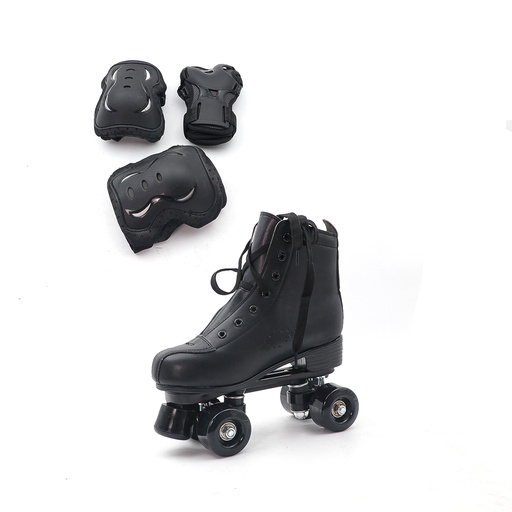 Silvertree Women Roller Skates Pu Leaher High Top Four Wheel Roller + Protection