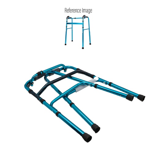 Rehamo Folding Walking Frame & Lightweight Aluminum Walker without Wheels, Portable