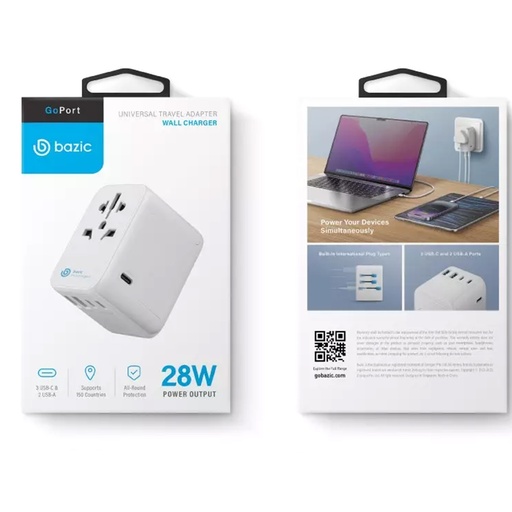 Bazic Wall Charger Universal 28W 5 Ports - white