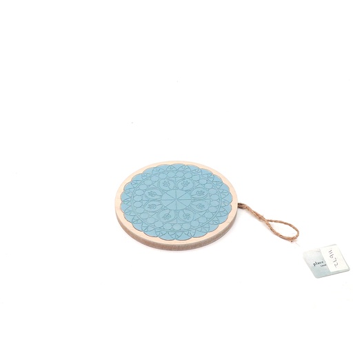 Wood Mandala Decor Blue Size - S