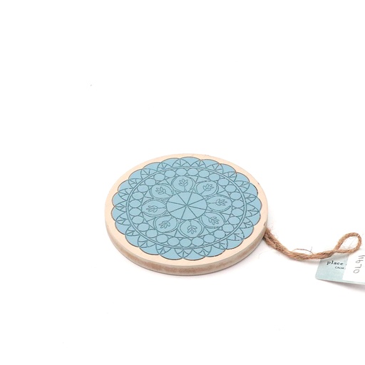 Wood Mandala Decor Blue Size - M