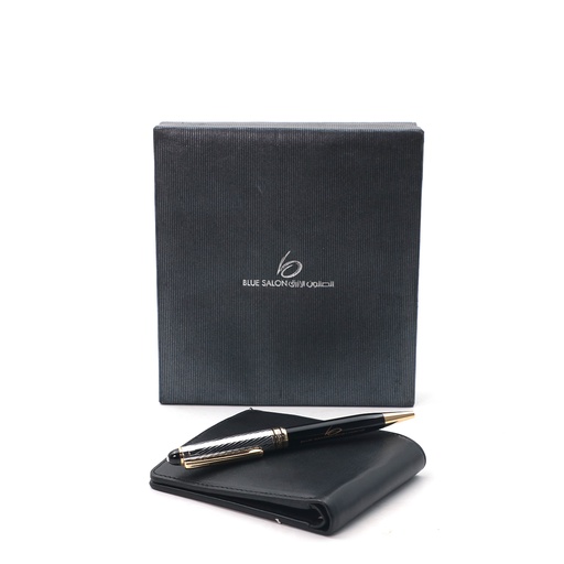 Blue Salon Wallet & Pen