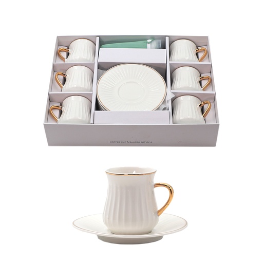 Amer 12-Piece Espresso Cup And Saucer Set - 100 ml