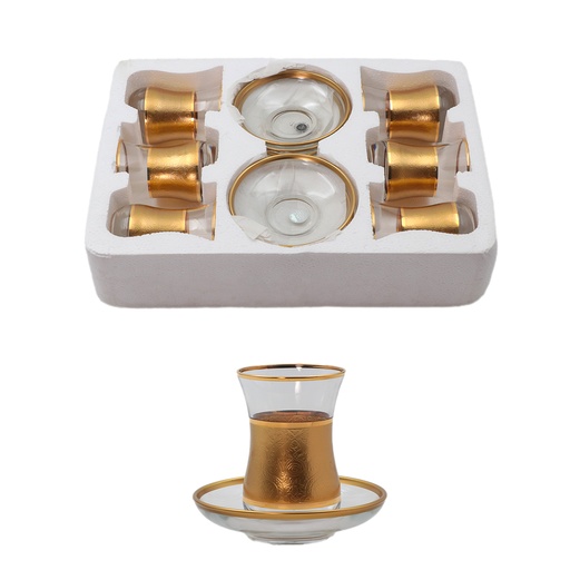 Set 6 Pz Tea Mantegna Set Gold 12 pcs