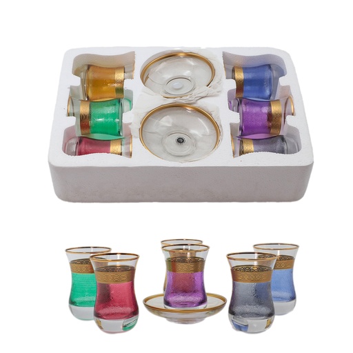 Set 6 Pz Tea Mantegna Set Gold 12 pcs