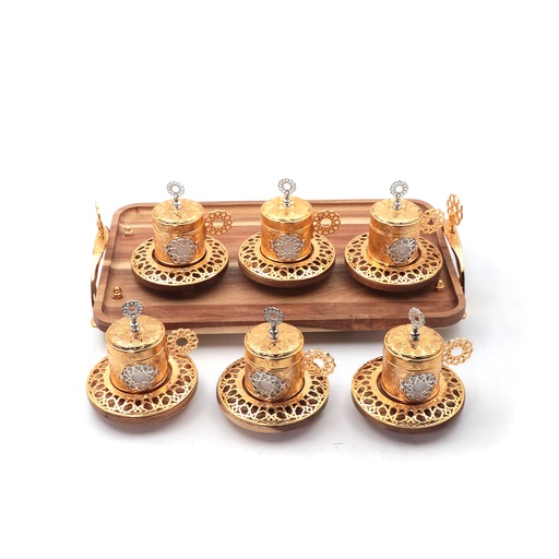 Dania Tea Cup Set With Saucer And Tray