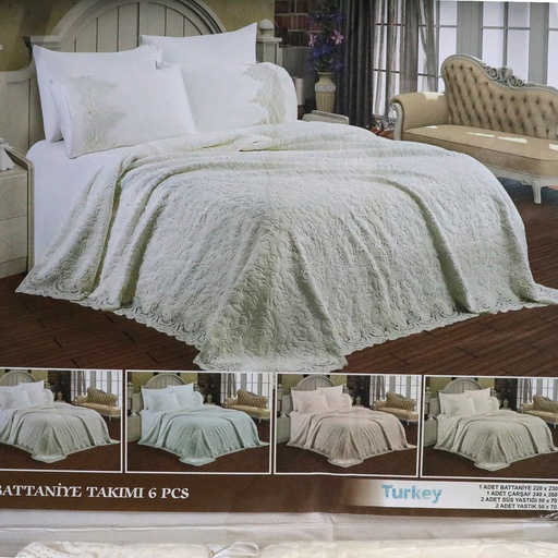 Marry Home Mihrimah Diamond Lace Beaded 6 Piece, ** In the sewing Area some time the tissu falls