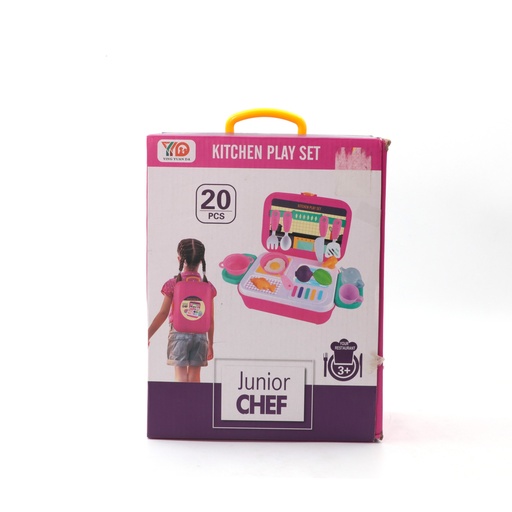 Junior Chef kitchen Backpack Play Set Toy - 20 pcs