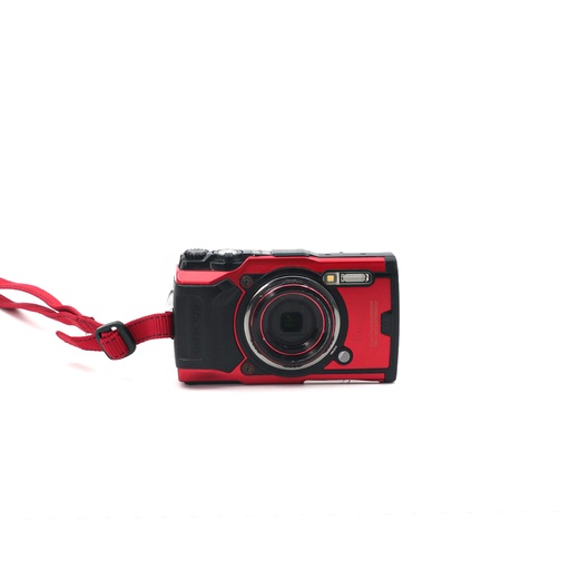Olympus TG-6 IM015 Tough Red And Black Camera + Pouch, ** No Charger Contains A lot Of Scratches