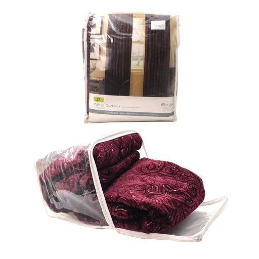 House Curtains 2 Sets Plain Curtain 135 x 240 cm