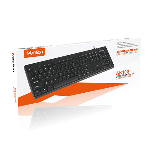 Meetion Ak100 USB Standard Corded Keyboard