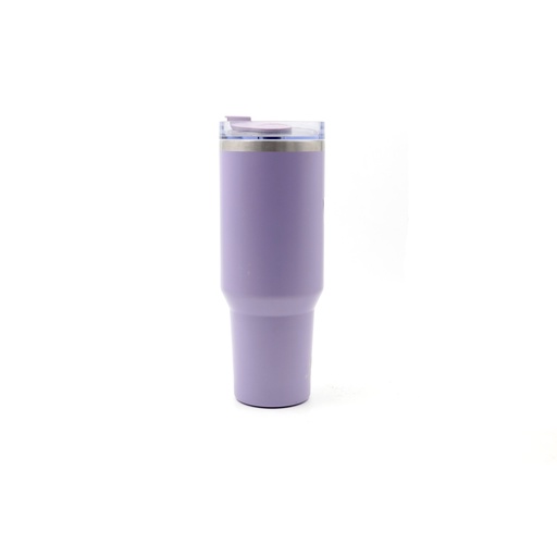 Manna Atlas Stainless Steel Tumbler with Silicone Straw Protector - 40 Oz - Purple